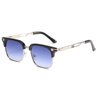 RTS nouveauté métal lunettes de soleil de luxe à la mode pour unisexe protection UV confortable et durable conception de jante complète