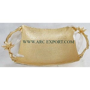 Vaisselle de table décorative pour la maison, bol de nourriture, support de conception de fleurs couleur or clair pour les ustensiles de cuisine, bol de nourriture et de dattes à vendre - Product Image 5