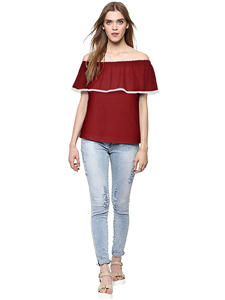 Indian Boutique Latest Exclusive Indian T Shirt Trendy Knitting <b>Tops</b> Women Comfortable Regular Wear Formal Short <b>Tops</b> India - Product Image 2