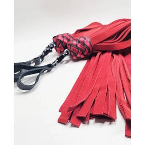 JEXMOO - Látigos de Cuero Hechos a Mano, Herramientas Artesanales, Rojo y Negro, Nuevo, 2 Juegos de Artículos de Bondage para Adultos, Envío Internacional - Product Image 5