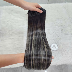 ผมเวียดนามแบบมัดเป็นช่อ ผมเวอร์จินแบบดับเบิ้ลดรอว์น สีธรรมชาติ ผมตรง ทอแบบดับเบิ้ลเวฟท์ พร้อมสำหรับการดัด สำหรับผู้หญิง - Product Image 5