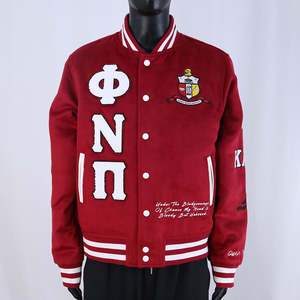 แจ็คเก็ตวาร์ซิตี้คอตั้งแฟชั่น สตรีทแวร์ ขายดี สไตล์เท่ ปักลายเชนิลล์ แจ็คเก็ตฤดูหนาวสำหรับผู้ชาย - Product Image 1