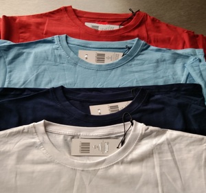 T-shirt personnalisé en coton écologique côtelé de qualité luxueuse pour homme Col rond durable T-shirt à manches courtes vierge pour homme Pour homme - Product Image 4