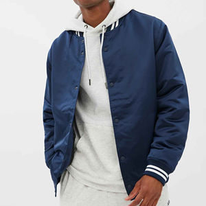 Veste bomber en satin de polyester pour homme, style streetwear, vente en gros, sur mesure, taille plus, haute qualité avec logo, printemps 2025 - Product Image 6