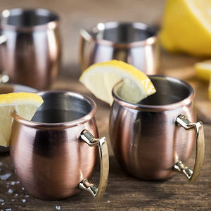 Top Seller 100% Authentic Mini Copper <b>Mug</b> Customized Logo Food Grade Copper Moscow Mule <b>Mugs</b> With Perfect Brass Handgrip <b>Mugs</b> - Product Image 1