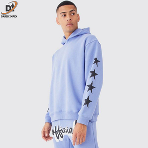 ชุดวอร์มแนววินเทจมีฮู้ดและกางเกงวอร์มสำหรับผู้ชายชุดวิ่งจ๊อกกิ้งแบบสองชิ้นพิมพ์ลายสกรีน DTG - Product Image 3