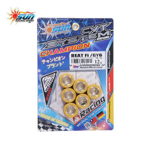 ลูกกลิ้งวาริเอเตอร์ CVT สำหรับสกู๊ตเตอร์ SUN Racing ทำจากโลหะ น้ำหนัก 12 กรัม ขนาด 18x14 มม. ชุดอัพเกรดลูกกลิ้งพูลเลย์ สำหรับ BEAT Fi (6 ชิ้น) ผลิตในไต้หวัน - Product Image 6