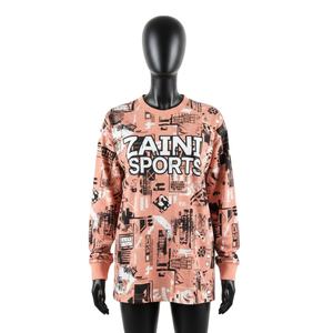 Camiseta de algodón jersey GSM premium para mujer, sin mangas, estilo Peach Street, con estampado gráfico y logotipo personalizado, camiseta de manga larga de algodón. - Product Image 1