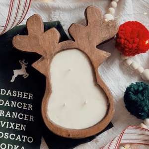 Vente en gros Bougie de Noël de cadeau de mariage en bois cire de soja naturelle bougie bol de pâte en bois aromathérapie de luxe en vrac - Product Image 2