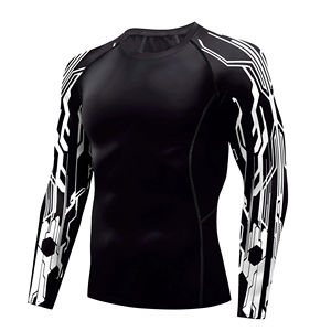 Rash Guard transpirable sublimado barato manga larga Rash Guard Jiu Jitsu Kimono De Jiu Jitsu boxeo impreso BJJ Rash Guards - Product Image 1