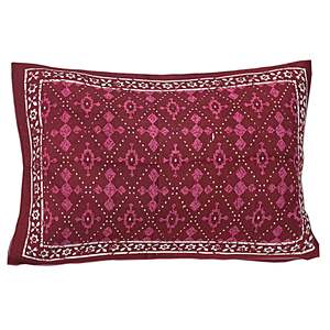Juego de Sábanas Individuales de Algodón Borgoña de 180 Hilos con 1 Funda de Almohada, Motivos Étnicos, Juego de 3 Piezas, Sábanas Ajustables para Uso Doméstico - Product Image 2