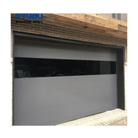 Résistance aux ouragans électrique vue complète Rupture thermique automatique belle porte de Garage isolée coupe-vent en aluminium pour les maisons
