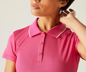 T-shirts polo en coton personnalisés pour femmes, polos de golf brodés et imprimés avec boutons, style décontracté, polos unis pour l'été - Product Image 2