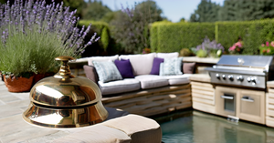 Campana de llamada de latón macizo Campana de escritorio ornamentada Campana de servicio para hoteles Escuelas Restaurantes Recepción - Product Image 3