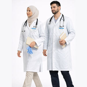 Bata de Laboratorio Médica Blanca Personalizada para Doctores, Enfermeras y Hospitales, Ropa de Trabajo Profesional de Polialgodón - Product Image 6