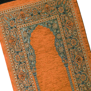 Tapis de prière épais de haute qualité tapis jaenamaz islamique prière islamique orange nouvelle prière tapis musulman en gros en vrac couleur unie teint - Product Image 2