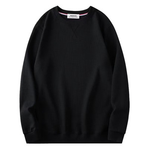 Fournisseur en gros Sweat à capuche à manches régulières en tissu gaufré solide Automne Nouveau Coupe régulière 100% coton Écologique Respirant Homme - Product Image 1