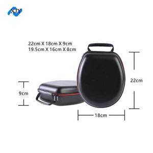 Nouvel étui rigide pour <span class=keywords><strong>casque</strong></span> Eva, sac personnalisé avec fermeture éclair, étuis rigides pour <span class=keywords><strong>casque</strong></span> Eva avec logo pour le rangement des câbles, écouteurs - Étui uniquement - Product Image 2