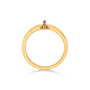 Anillo Ajustable con Incrustaciones de Pepitas, Chapado en Oro Rosa, Joyería Moderna - Product Image 5