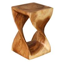 Meubles multifonctionnels Salon Table basse pivotante ronde et tabourets Siège Mobilier d'extérieur Bois Naturel Moderne