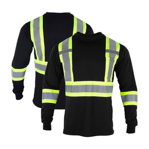 T-shirt respirant réfléchissant haute visibilité Chemise de sécurité à manches courtes en polyester pour la construction d'entrepôts de travail-Classe 3 - Product Image 3