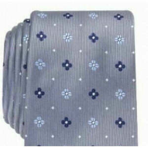 Corbata Clásica Elegante para Hombre, Color Gris, Talla Regular, Corbata de Moño, Jacquard Floral, con Rayas y Estampado de Puntos, de Seda, Algodón, Lana y Poliéster, Informal - Product Image 2