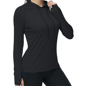 Nouvel arrivage de chemises à manches longues avec poches sweat à capuche pour femme pour la randonnée en plein air prix bon marché sweats à capuche de randonnée en plein air exportation de BD - Product Image 1