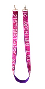 Monederos hechos a mano con cuentas de purpurina rosa de primera calidad con diseño especial de cuerpo cruzado de cumpleaños directamente con cinturones de cuentas incluidos - Product Image 2