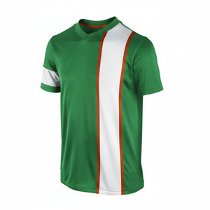 Maillot de football personnalisé de qualité thaïlandaise 2025, kit complet, uniforme de football rétro, logo imprimé par transfert thermique, 100% polyester, séchage rapide - Product Image 1