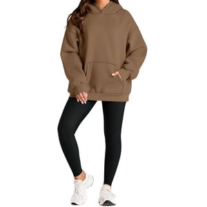 Sudadera con capucha de lana de algodón 100% para mujer, sudadera con estampado de invierno de alta calidad HeavyGSM, transpirable, cómoda, superventas - Product Image 5