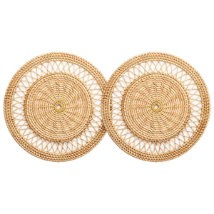 Venta al por mayor de Mantel de mimbre ecológico hermoso diseño artesanal para el hogar usando hotel restaurante hecho en Vietnam - Product Image 1