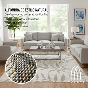 Tapis en polypropylène floral durable pour l'extérieur, pour patio, jardin, balcon, salon, léger, résistant aux taches, facile à nettoyer - Product Image 4