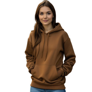 เสื้อฮู้ดโอเวอร์ไซส์ฤดูหนาวของผู้หญิงโอเวอร์ไซส์พร้อมตัวอักษรปักกำมะหยี่และตราเลื่อมดีไซน์สะพายไหล่ - Product Image 2