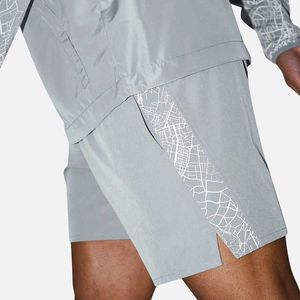 Último diseño Chándales Hombres Zip up Color Block Top y pantalones cortos Hip Hop Dos piezas Nylon Short Sets para hombres - Product Image 5