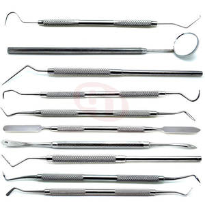 Stainless Steel Dental Examination Set With Explorer <b>Mirror</b> And Tweezers Dental Examination Set - Product Image 2