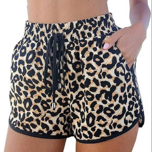 Women's High Waist Criss-Cross Denim Shorts Stretchy Straight Leg with Raw Cuffs & Hot Pattern Cotton Shorts Washed printed - Product Image 1