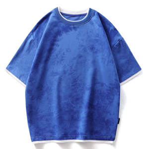 Personalizado DTG impreso pantalones cortos manga Camisetas cuello redondo transpirable de alta calidad de gran tamaño Boxy Loose fit 100% algodón camiseta para los hombres - Product Image 5