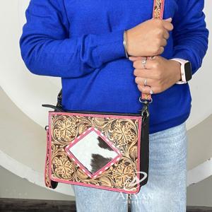 Sac à main mini en cuir de vachette véritable, artisanal, de qualité supérieure, rose, avec bandoulière réglable, sac bandoulière, vente en gros 2026 - Product Image 1