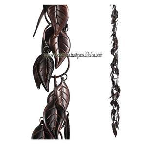 Style de luxe Premium Cuivre Antique Métal Feuilles Chaînes De Pluie Décoration Attrape-Pluie Gouttière Chaîne Utilisation Pour La Maison À Bon Prix - Product Image 4