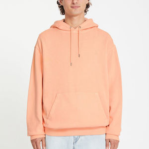 100% coton personnalisé sweats à capuche surdimensionnés haute qualité hommes pulls à capuche col avant Logo motif solide - Product Image 1