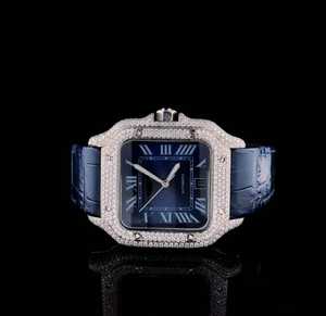 Reloj de Cuarzo de Lujo Unisex Deportivo de Moda, de Acero Inoxidable con Diamantes Moissanite y Piedras Incrustadas, a los Mejores Precios - Product Image 1