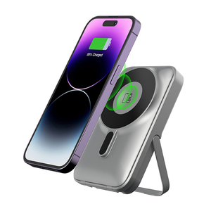 Banco de energía de carga multidispositivo 3 en 1 de 10000mAh PD27W QC18W Indicador de batería de doble cable Soporte plegable Cargador súper rápido - Product Image 4