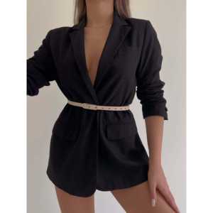 Cinturón Delgado de Estilo Casual para Mujer con Hebilla Ancha de Aleación - Product Image 1