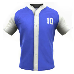 Uniformes de baseball personnalisés avec nom d'équipe, imprimé par sublimation, ensemble de maillots en polyester 100% à col en V et séchage rapide respirant - Product Image 2
