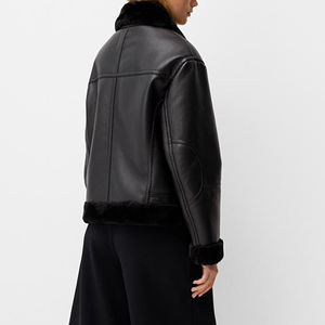 Chaqueta de cuero genuino de alta calidad 2025 para hombre, sin cuello, cálida, impermeable, transpirable, ropa de cuero al por mayor - Product Image 3