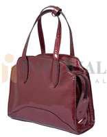Nouvelle Robe Élégante Femme 2026, Mini Sac à Main en Cuir Verni Pleine Fleur Rouge, Fermeture Éclair, Style Toutes Saisons