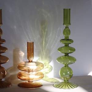 Portavelas de cristal de Estilo Vintage hecho a mano para decoración de dormitorio romántico rituales de meditación sesiones de yoga iluminación - Product Image 3