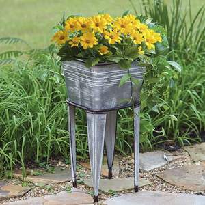 Jardinière galvanisée résistante aux intempéries pour balcons extérieurs, parfaite pour toutes les saisons et exposition continue au soleil - Product Image 6