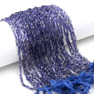 Collar de cuentas de iolita azul AA +, venta al por mayor, cuentas a granel para la fabricación de joyas, collar de regalo de boda de Stock limitado de Zubeda Gems - Product Image 1