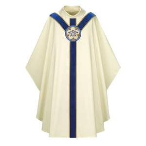 Traje de Santa Misa de Corte Ancho con Detalle Bordado de Tela Premium Unisex, Batas Casullas Elegantes Ligeras y Comodidades Religiosas - Product Image 1